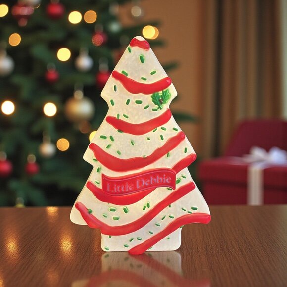 Little Debbie Christmas Tree Cake Blow Mold LED Lighted 22 Inches Tall NEW HTF - Picture 2 of 7